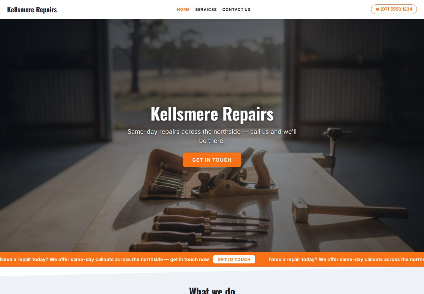 Kellsmere Repairs sample website